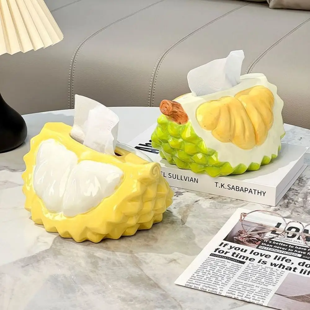 Durian Tissue Box Living Room Coffee Table Towel Dispenser Paper Storage Holder Kitchen Decor Ornaments Car Tissue Organizer