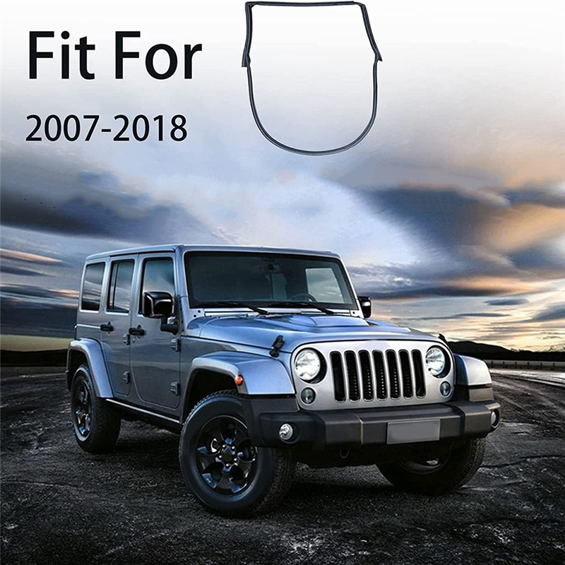1 ペアフロントドアシールトリムキットジープラングラー JK 2007-2018 天候ストリッピングキット 55395274AW 55395275AW