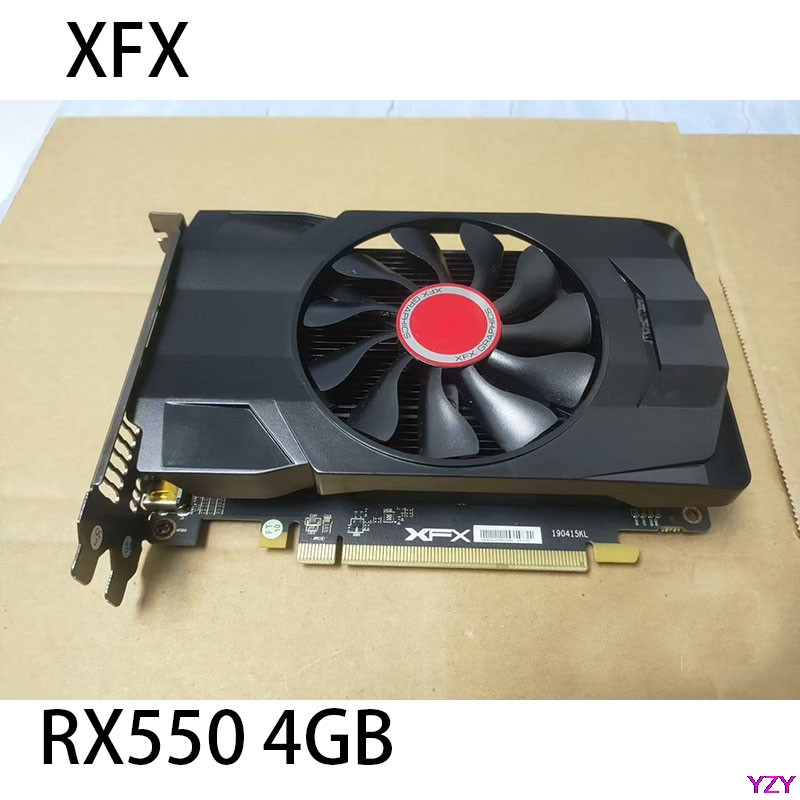 XFX RX 550グラフィックカード、AMD Radeon RX550 2GBビデオスクリーンカード、HTPC GPUデスクトップITXコンピューターゲームマップビデオカードrx 550 4g
