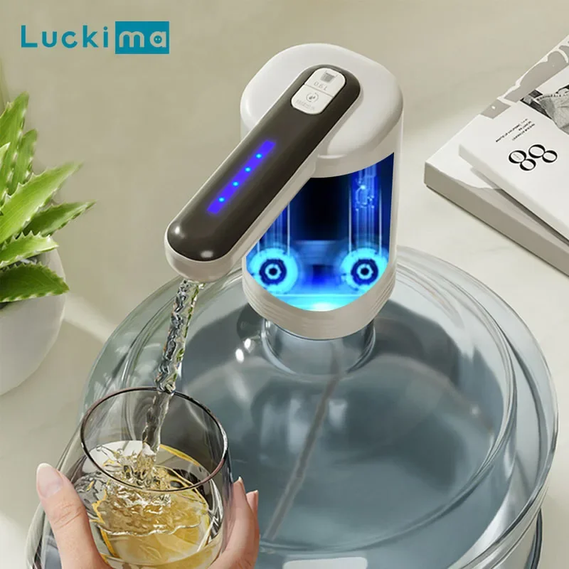 ダブルポンプ強力な自動ウォーターディスペンサーポータブル水ガロンボトルスイッチポンプ USB 充電家庭用キッチンオフィス