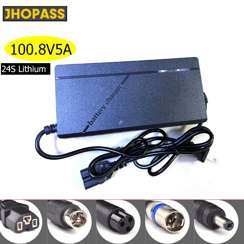 HD スマート LED 100.8V5A リチウム電池電動自転車充電器 24S 88.8V リチウムイオンバッテリーパック電子自転車充電プラグ EU/米国/英国/AU