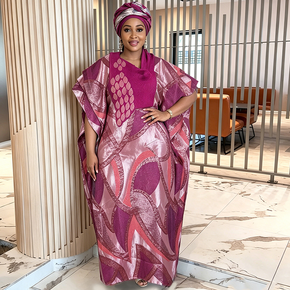 アフリカのドレス女性の伝統的なアフリカ服 Dashiki アンカラバザン高級刺繍ガウンイスラム教徒カフタンマキシロングドレス