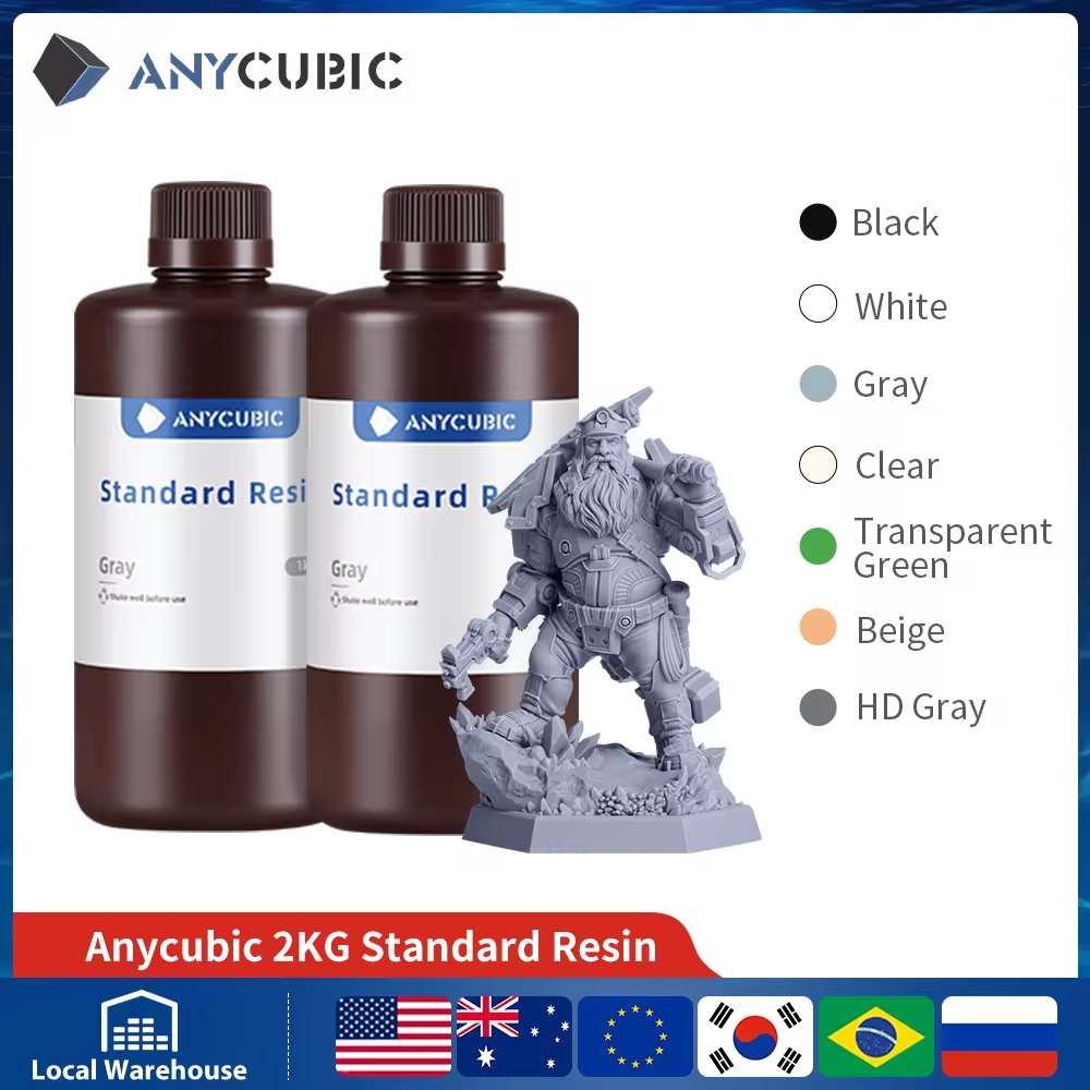 ANYCUBIC 標準樹脂 UV感光性樹脂 高精度UV樹脂 LCD 3Dプリンター印刷材料 Photon Mono 5s Pro用