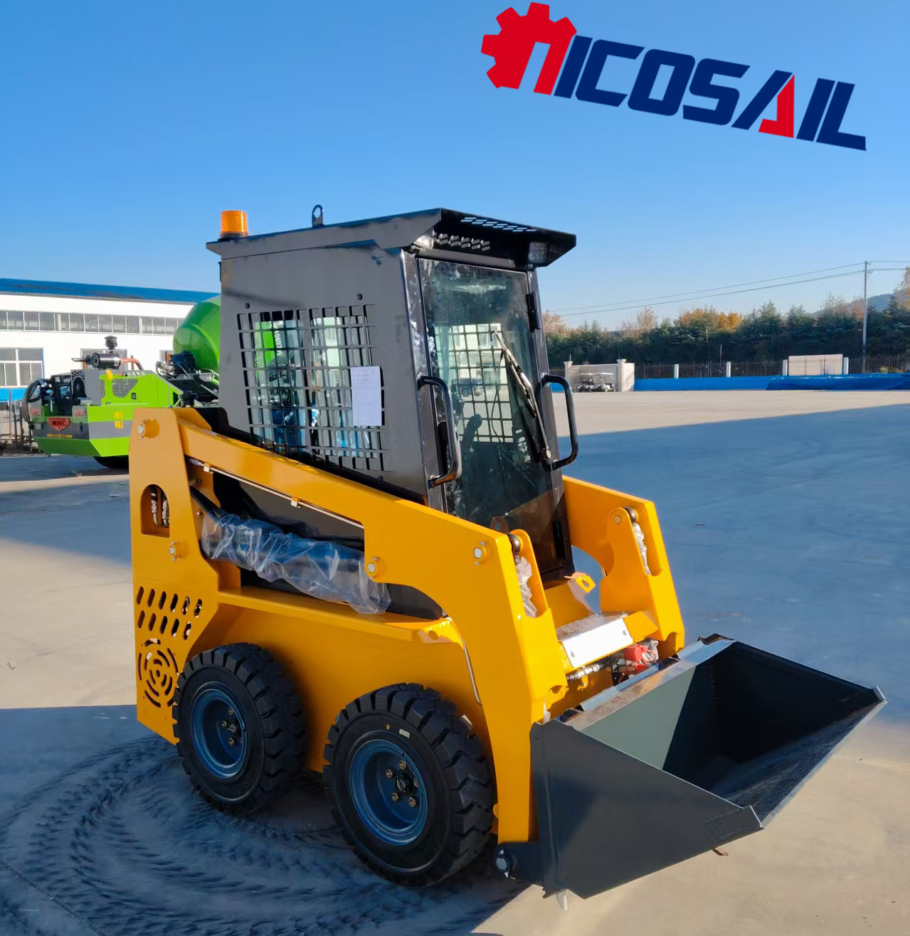 CE EPA ユーロ 5 スキッド ステア JC25 小型ミニホイール スキッド ステア ローダー、アタッチメント付き