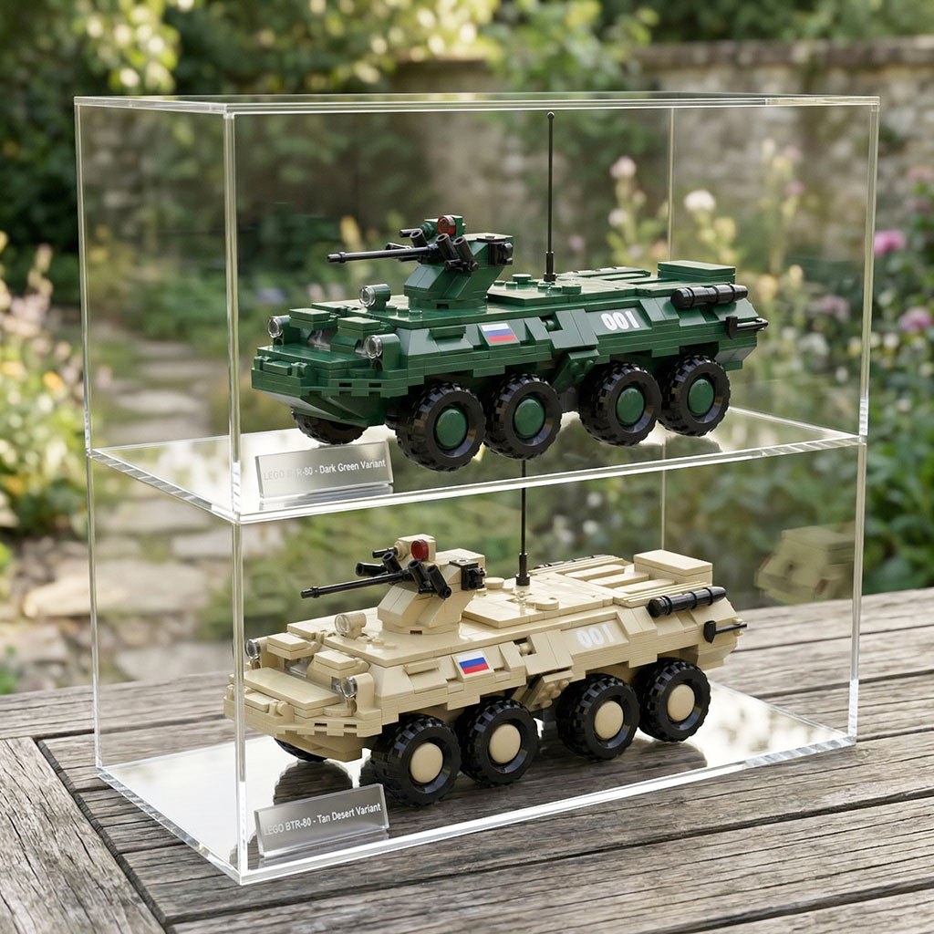 ロシア BTR-80 装甲兵員輸送車ビルディングブロックおもちゃ歩兵戦闘軍用車両モデル