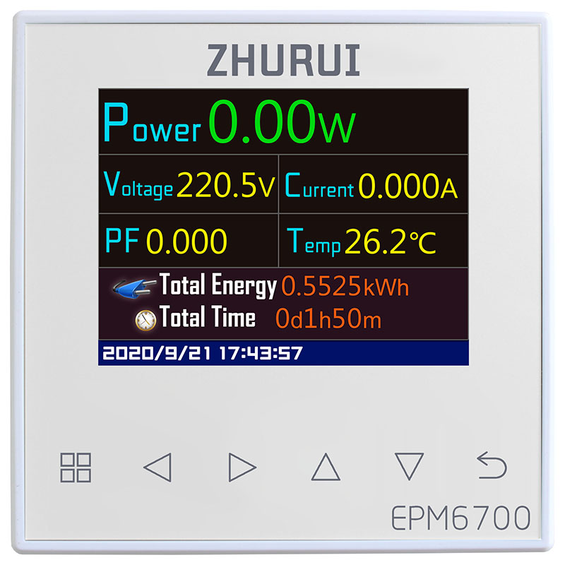 AC 電力計エネルギーモニターデジタル温度計家庭用電力監視 60A 120A 変圧器温度センサー EPM6700