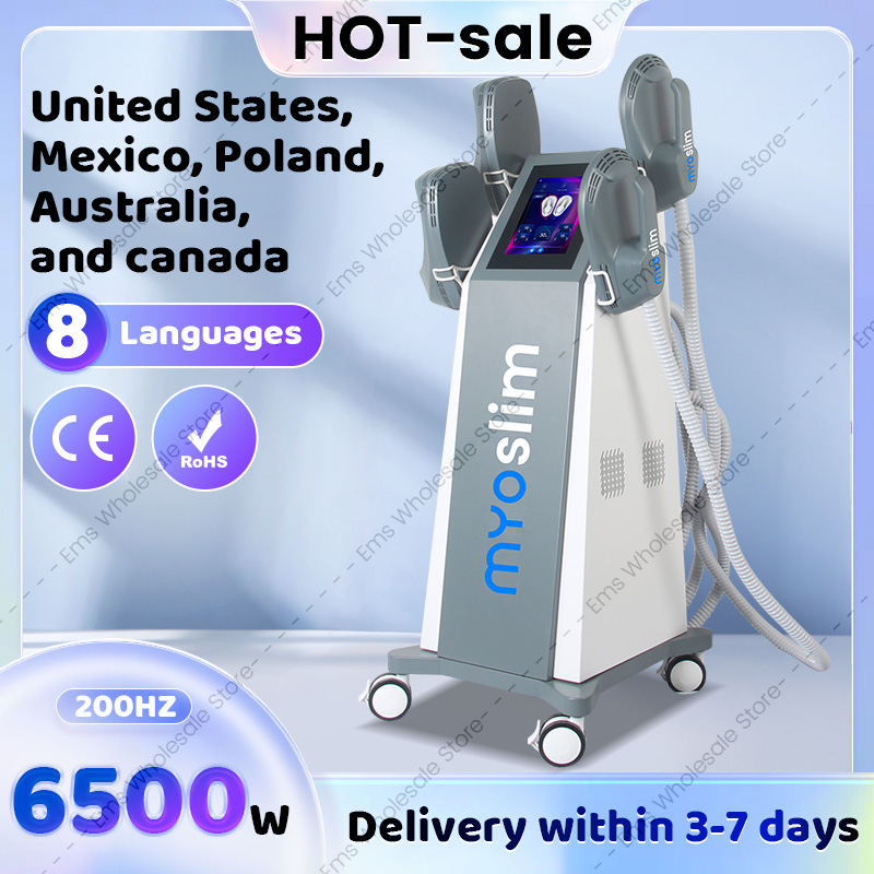 MYOslim 電磁筋肉刺激装置プロフェッショナルスカルプト 6500W 5 ハンドル骨盤クッションフィットネス機器用