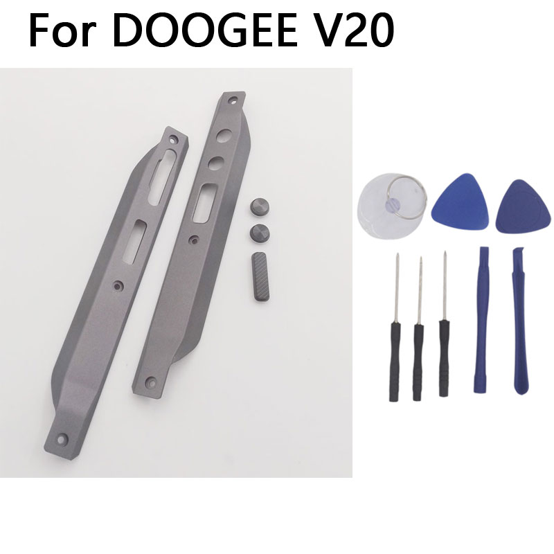 新オリジナル DOOGEE V20 左右装飾部品サイドバーミドルフレームボリュームカスタムボタンアクセサリー Doogee V20 電話