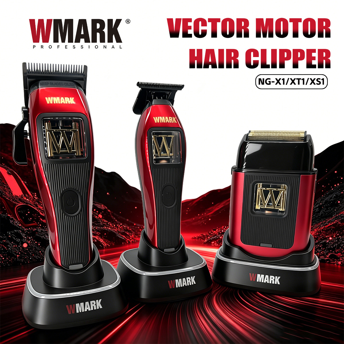 WMARK バリカンプロフェッショナル DLC ブレードヘアトリマー電気シェーバー 10000RPM W-リニアモータークリッパー男性用 NG-X1 NG-XS1 NG-XT1