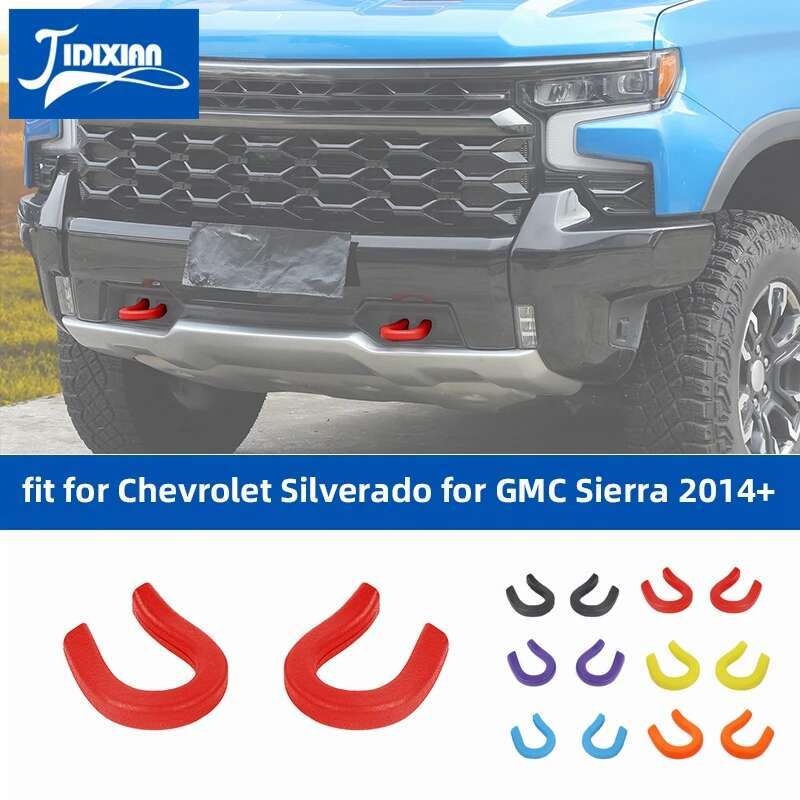 JIDIXIAN シボレーシルバラード GMC シエラ 2014-2026 車外装フロントバンパートレーラー牽引フック保護カバー