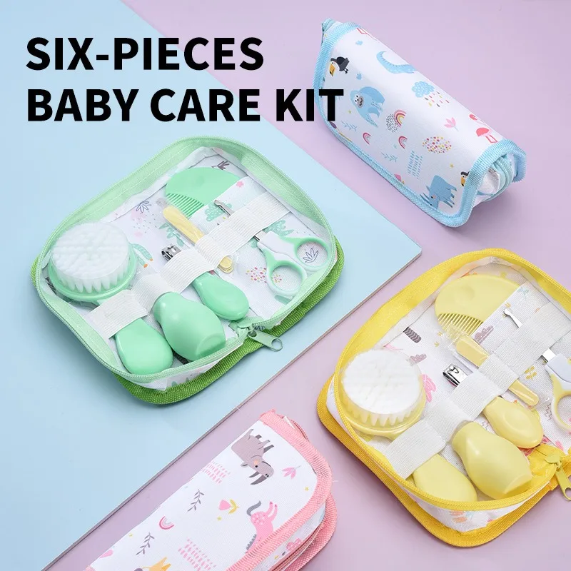 6 ピース/セットベビーケア保育園ケアキットセットベビー保育園ヘルスケアとグルーミングキット健康幼児セット新生児ベビー用品