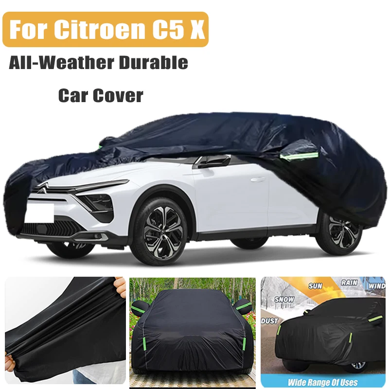 シトロエン C5 X 用オールシーズン車カバー - 屋外完全保護、防水防塵耐熱カーアクセサリー