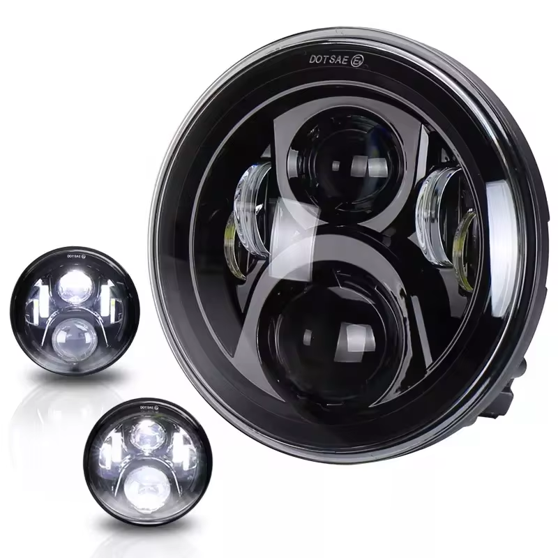 7 インチオートバイ LED ヘッドライトバイク用ウルトラクラシックエレクトラグライドストリートグライドファットボーイ