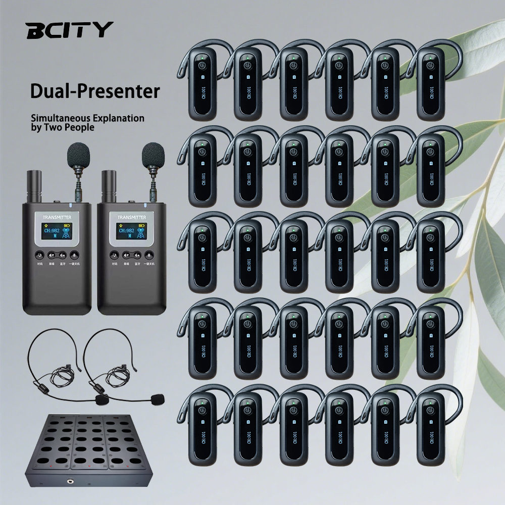 BCITY 718SR ワイヤレスツアーガイドシステム観光博物館教会会議教育トレーニングロングスタンバイ抗干渉