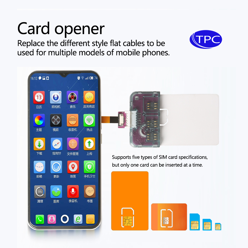 TPC 4 in 1 電話 IC カードアクティベーションツールユニバーサルカード拡張アダプタ Iphone Android 携帯用マイクロ SIM カードコンバータ