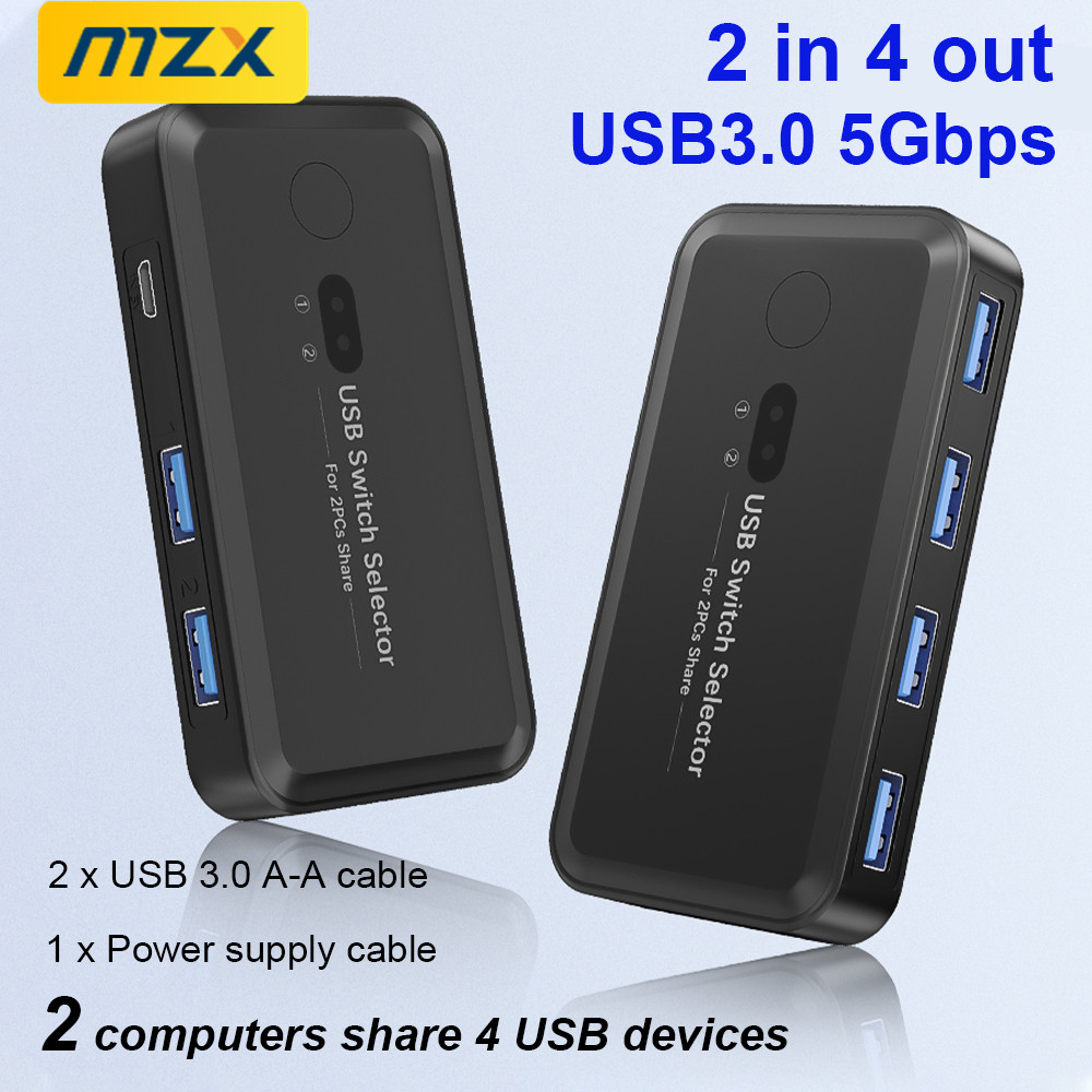 MZX USB 3.0 スイッチ KVM スイッチャーセレクター KM ハブドッキングステーションドック 2 コンピュータラップトップ PC アクセサリー Macbook 用共有キーボード