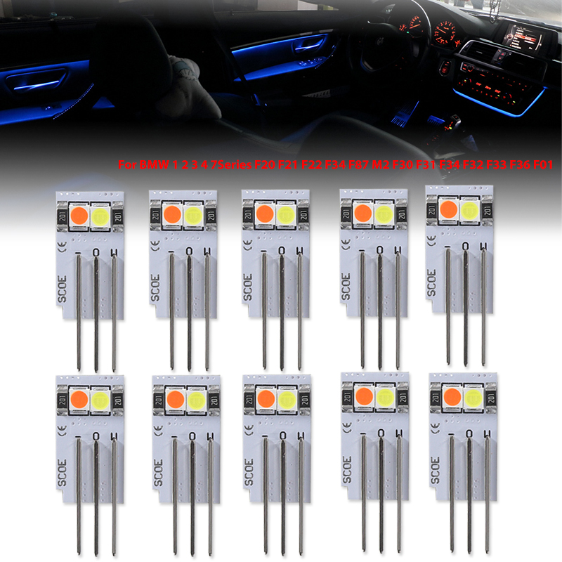 ドアパネルアンビエント照明 BMW 5 シリーズ F10 セダン F11 ツーリング 2010-2016 F07 2009-2017 LED インテリアドアハンドルアンビエントランプ