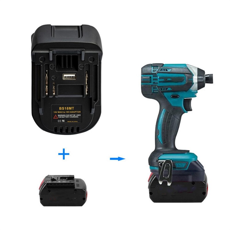 バッテリーアダプタボッシュ 18V にマキタ 18V BS18MT コンバータ USB マキタ 18V 電気ツール BAT618 BAT609G