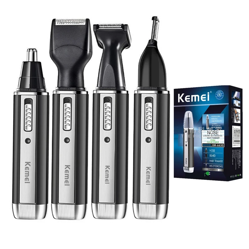 Kemei 充電式電動オールインワンヘアトリマー男性用グルーミングキットひげトリマー顔眉毛トリマー鼻耳シェーバー