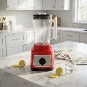 350W、2段階速度調整、1.8Lプラスチック容器付き、家庭用電動ミキサー、ノブ式操作、4枚ブレード、多機能キッチン家電