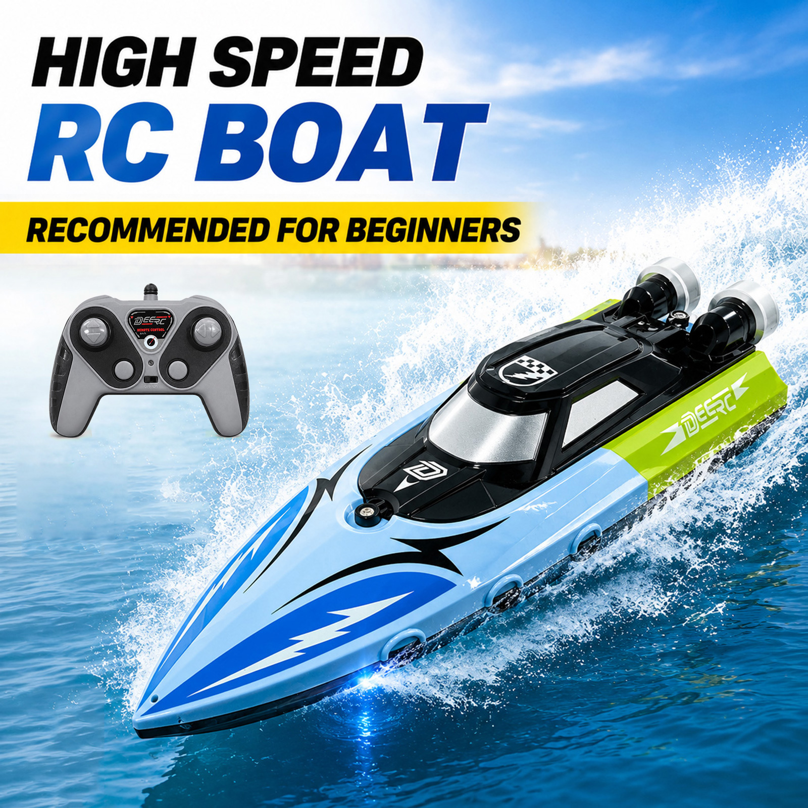 2.4 グラムリモートコントロールスピードボートツインプロペラ高速 RC ヨット水ゲームおもちゃホリデーパーティーギフト子供のための