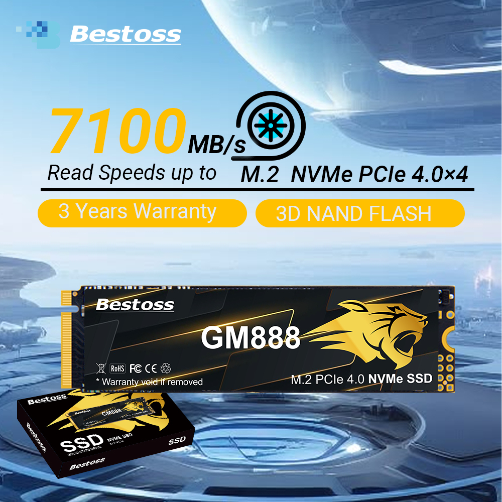 Bestoss M2 SSD 512GB 1TB 2TB PCIe 4.0 NVMe ハードディスク M.2 内蔵ソリッドステートドライブ HDD ハードディスク PS5 デスクトップラップトップ用