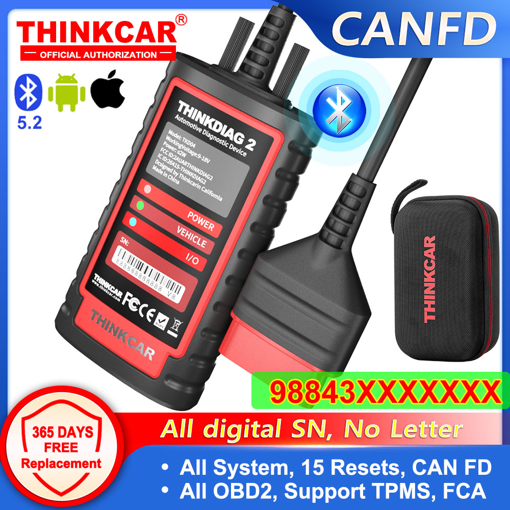 KINGBOLEN Ediag Plus、THINKCAR THINKDIAG 2 CANFD ALL システム ECU コーディング双方向 16 リセット OBD2 スキャナ車診断ツール