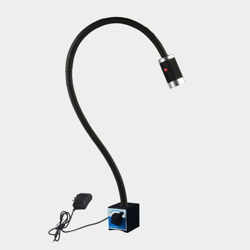 Magnetic Base LED Machine Light 9W 24V/220V Soft Rod Aluminum High Power CNC Working Light Working Table Lamp Magnet Mounted