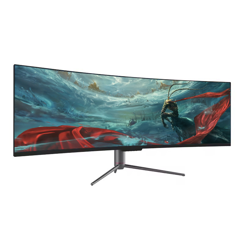 49 インチ スーパーワイド ゲーム コンピュータ モニター 湾曲した 5K 144hz 液晶パネル モニター デスクトップ オフィス コンピューター用