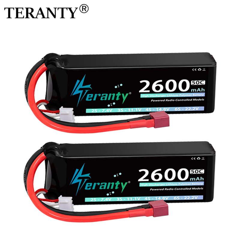 1/2 個 Teranty Lipo バッテリー 3S 2600mAh 11.1V 50C/100C ソフトケース T XT60 プラグ付き FPV ドローン飛行機 RC カートラックボート部品