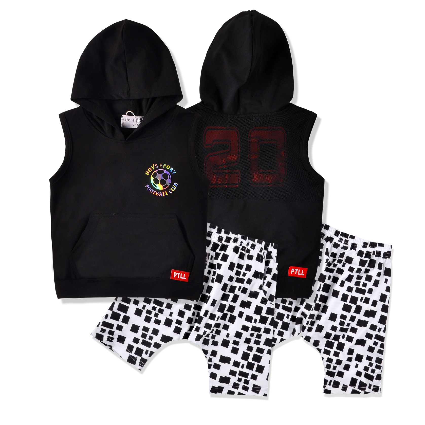 子供服セット夏の男の子ブティック衣装ファッション 2 ピーストップ + パンツ子供 2-10 T