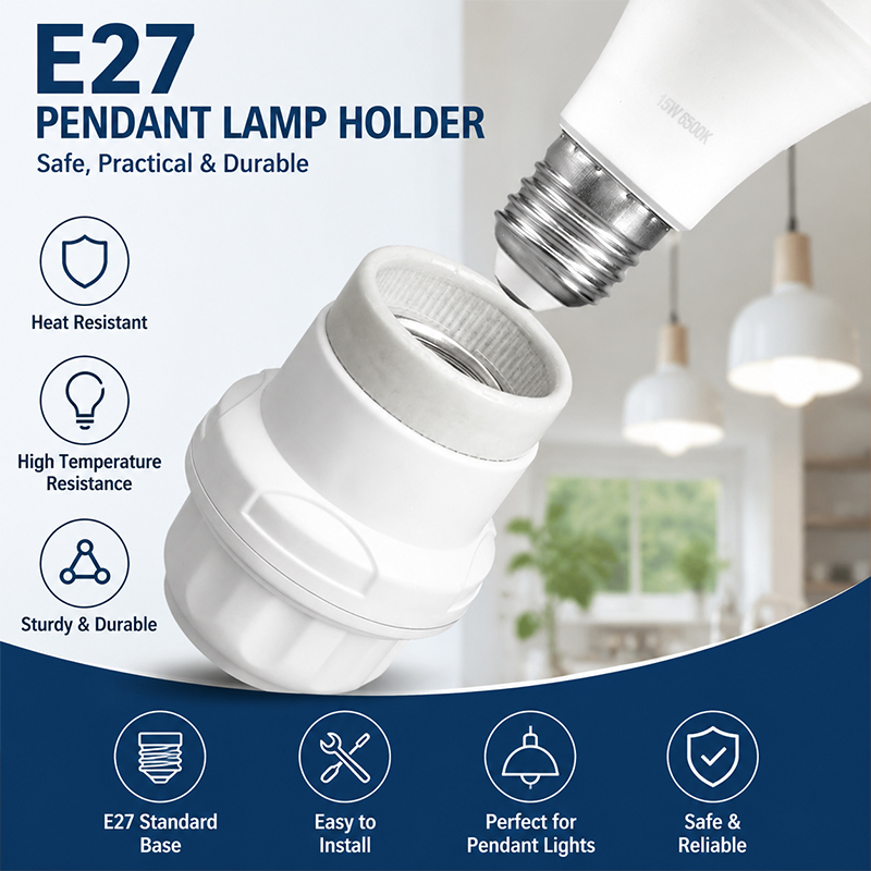 1 個 E27 ペンダントランプホルダーソケットネジベース電球ソケットぶら下げランプベース LED 省エネ電球用