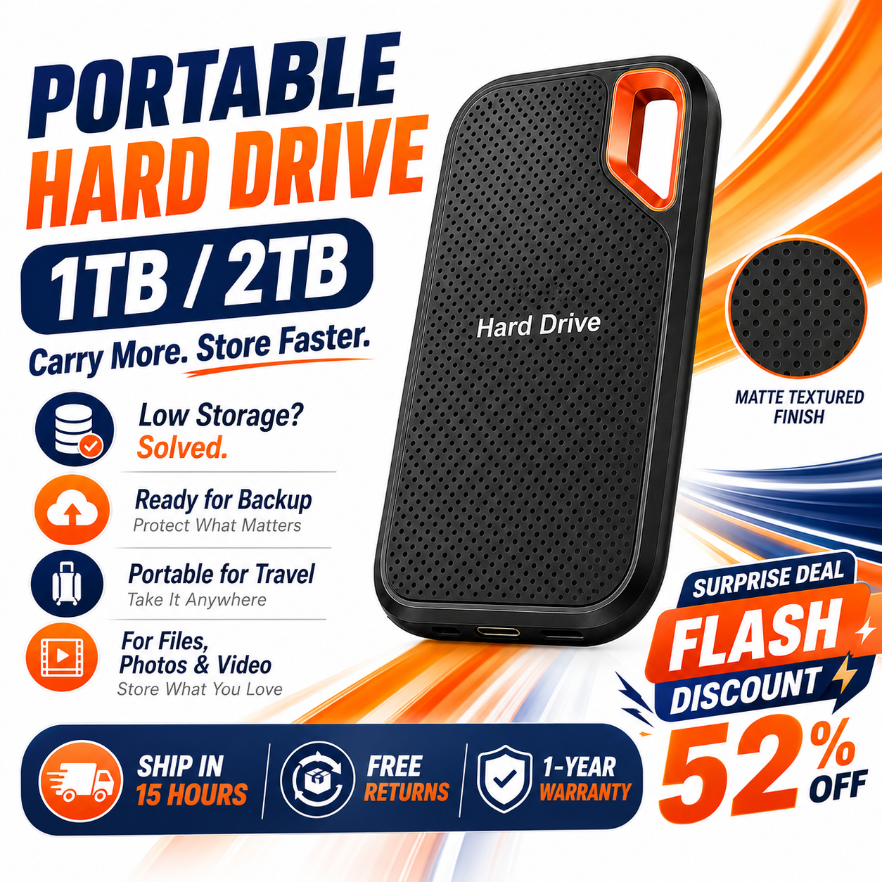 1TB 2TB 4TB ポータブルハードドライブ 外付け SSD Type-C プラグアンドプレイストレージディスク ラップトップ Mac PC 電話用
