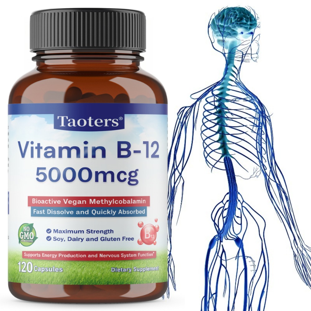 ビタミンB12 5000 mg - 心臓の健康、神経系をサポート、代謝を促進、エネルギーレベルを高め、疲労を和らげます。