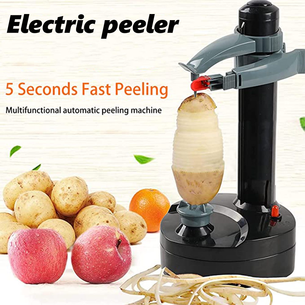 電気皮むき器野菜用多機能フルーツジャガイモニンジンおろし器ピーラーカッターキッチン自動回転皮むきツール