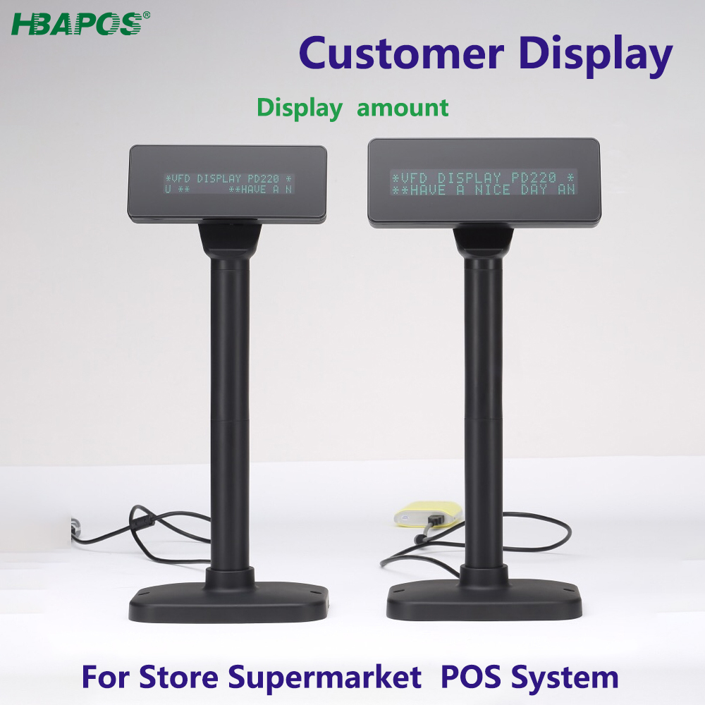 220V 独立した顧客ディスプレイ、レジシステム用 POS システム、スーパーマーケットのレジディスプレイ消費量