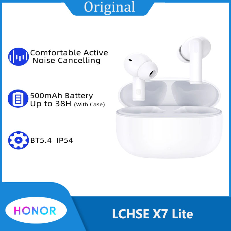 Honor CHOICE LCHSE X7 Lite アクティブノイズキャンセリング真のワイヤレス Bluetooth イヤホン 38H 低遅延ゲーム TWS イヤホン IP54