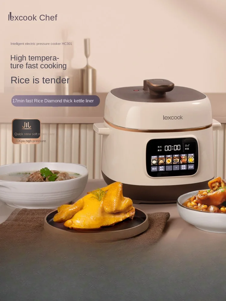 Lai Xiao キッチン電気圧力鍋ミニスマート多機能炊飯器 2-3 人用