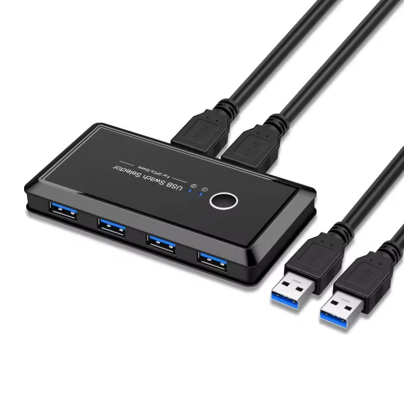 USB 3.0 2.0 スイッチャー USB KVM ハブスイッチ 2 個 4 デバイス共有 2x4 USB スイッチャーセレクター PC キーボードマウスプリンターモニター