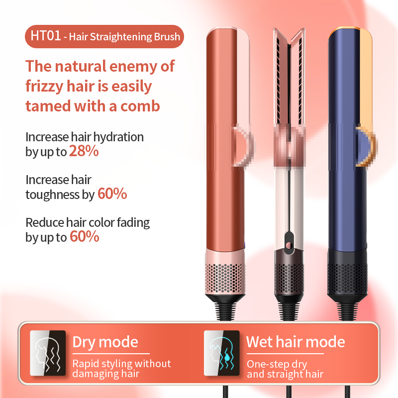 ストレートヘアアイロン HT01 ヘアドライヤー Huaqiangbei ストレートボードクランプストレートヘアマイナスイオンは髪を傷めませんドライとウェット