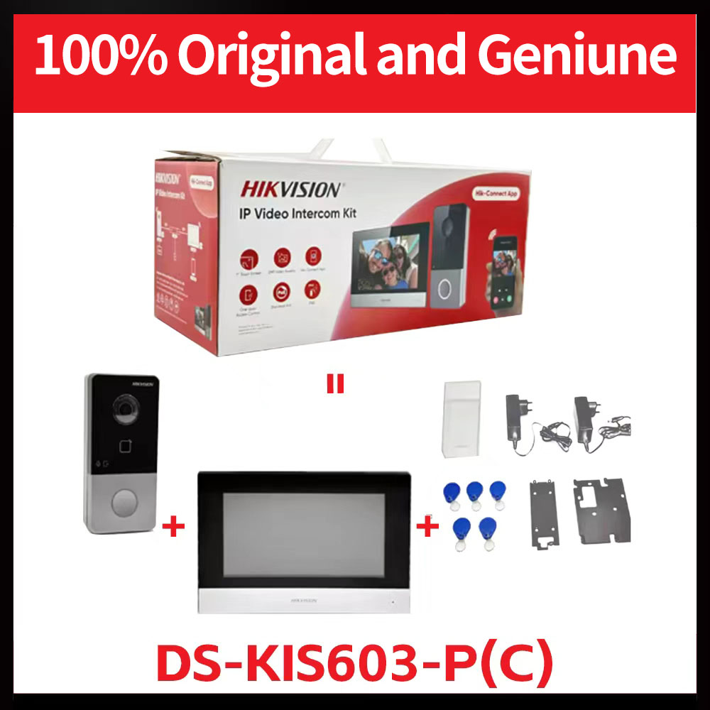Hikvision DS-KIS603-P(C) ビデオ インターコム キット DS-KV6113-WPE1(C) POE/Wifi ヴィラ ドア ステーション DS-KH6320-WTE1 IP ベース屋内ステーション