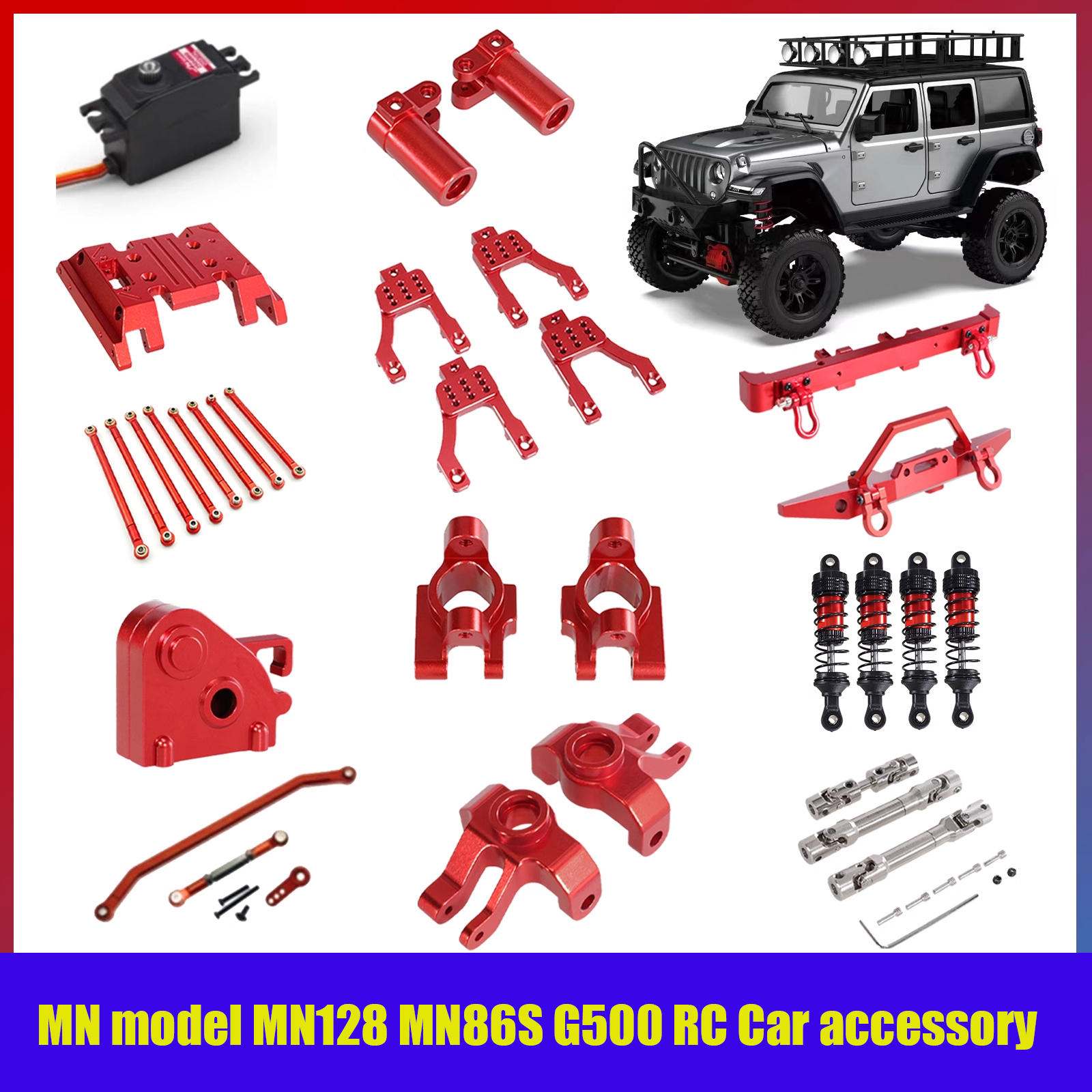 MN モデル MN128 MN86 86S G500 1/12 リモートコントロールカーはすべての金属製アクセサリーでアップグレードおよび修正されました