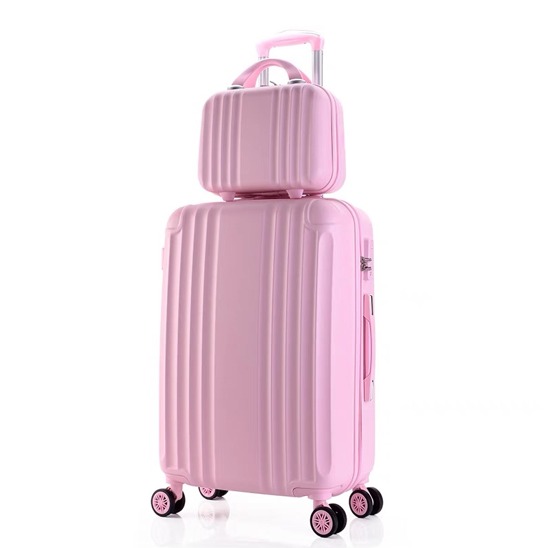 新しいかわいいパスワードスーツケースハンドバッグ 20/22/24/26/28 インチガールトロリーバッグ旅行荷物女性ファッションローリングスーツケース