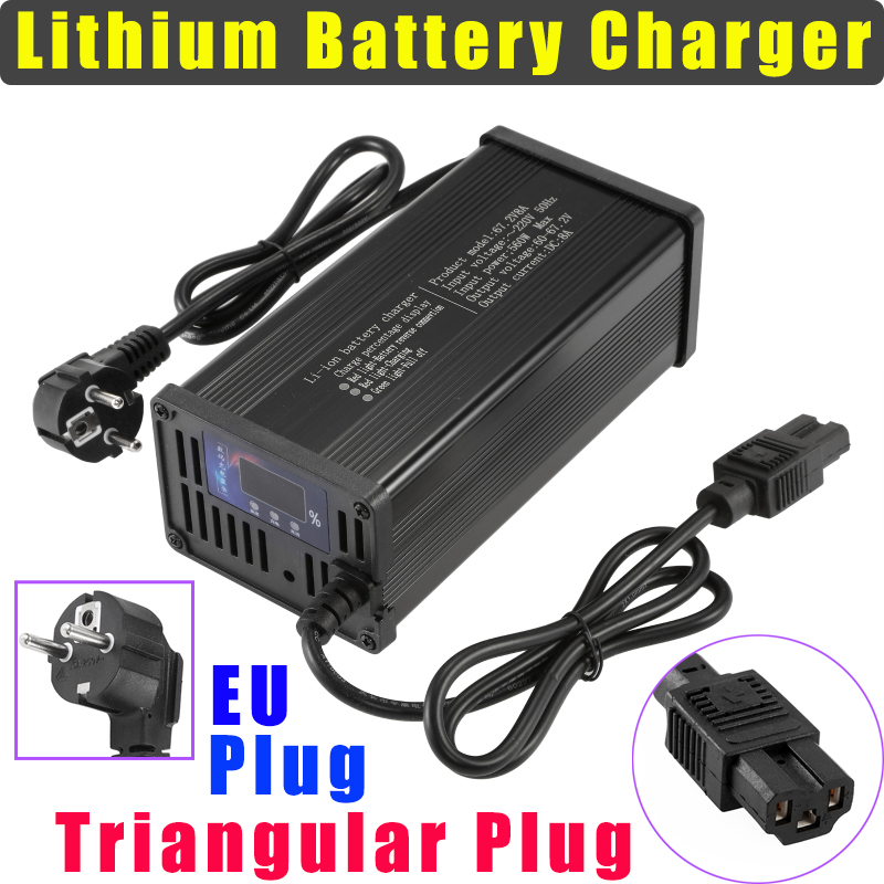 54.6V 58.8V 65.7V 67.2V 84V スマートリチウムバッテリー急速充電器 5A 8A 10A 15A リチウムイオン充電器ハイパワーインテリジェント充電
