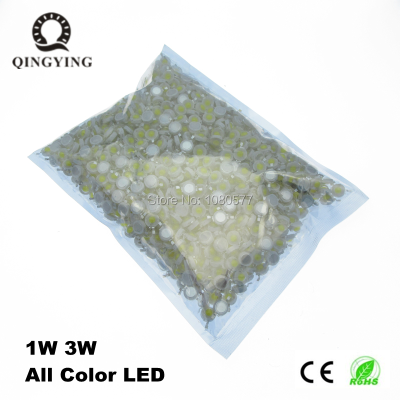 500 個ハイパワー 1 ワット 3 ワット LED チップ電球ライト SMD ウォームホワイトクールレッドブルーイエローグリーン LED スポットライト Epistar COB ダイオードチップ
