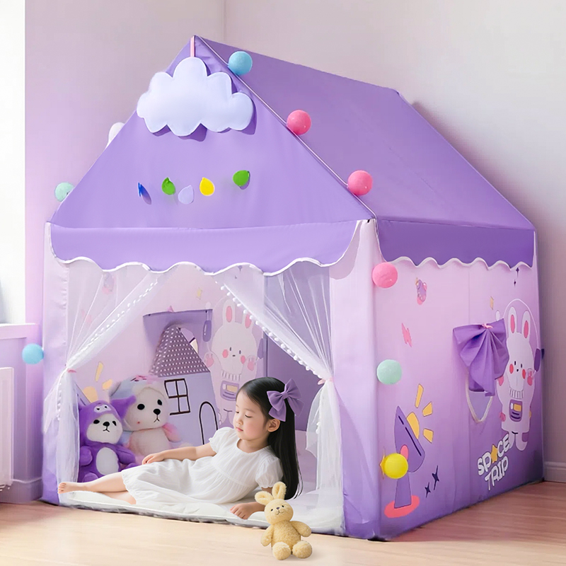 子供用折りたたみゲームテント、窓カット付きポータブル屋内/屋外ゲームテント、秘密基地、誕生日パーティーの装飾に最適です。