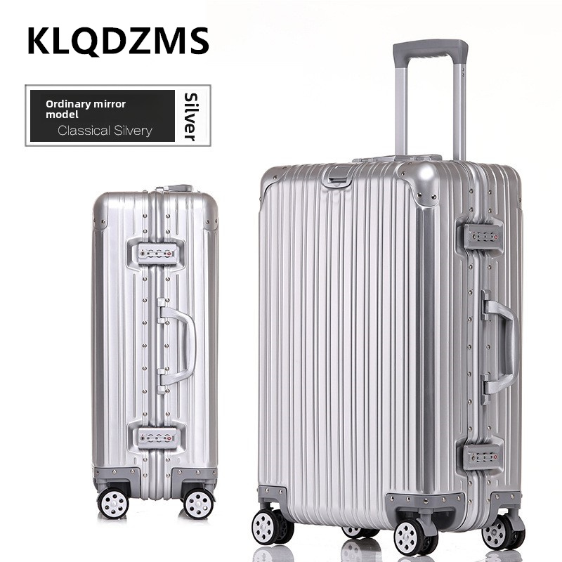 KLQDZMS 高品質全アルミニウムマグネシウム合金荷物大容量旅行スーツケース 20 インチ搭乗ビジネス荷物バッグ