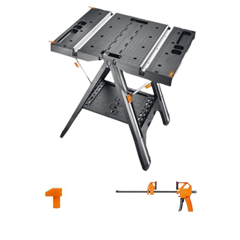 耐荷重 135 キロ多機能折りたたみ木工ワークベンチ DIY ワークベンチポータブルツールテーブル強力なクランプ力ツール