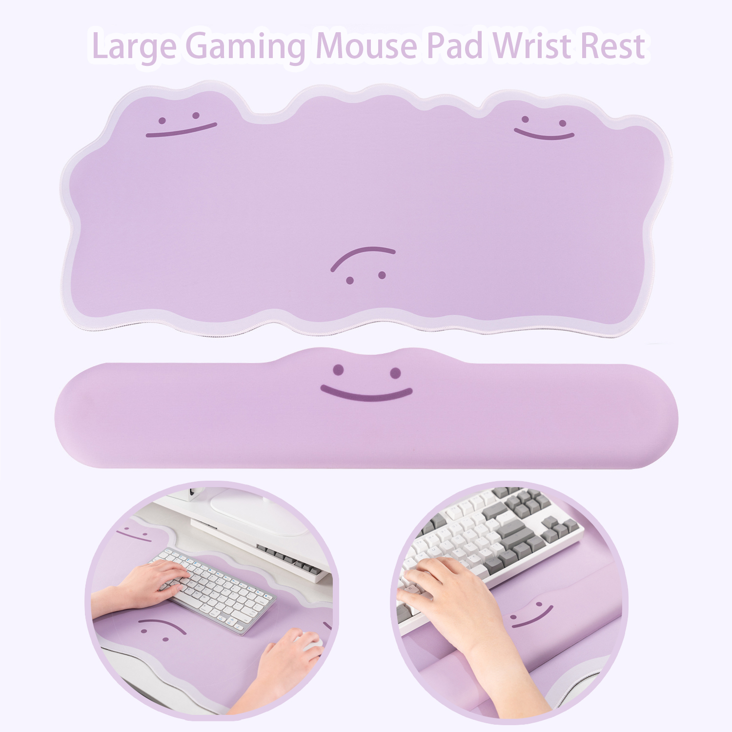 大型ゲームマウスパッドリストレスト漫画オリジナルかわいいコンピュータキーボードパッドゴムマウスパッドオフィス研究ノンスリップテーブルマット