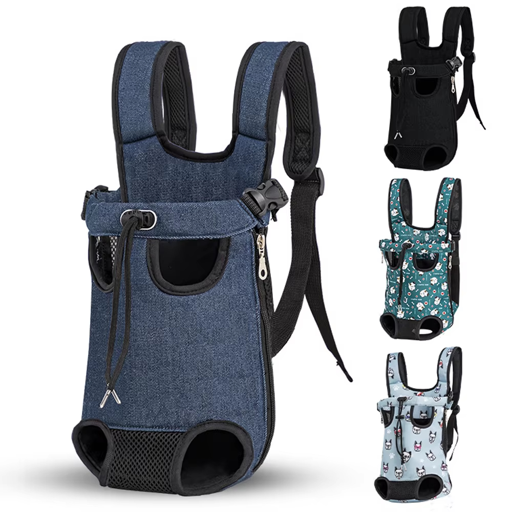 Breathable Front Pet Carrier Backpack Four Leg Design Adjustable Chest Bag Wear Travel Carrier for Small Dogs Cats Walking